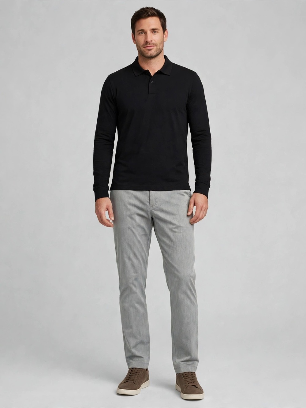 Members Only Light Grey Straight Chino Pants
